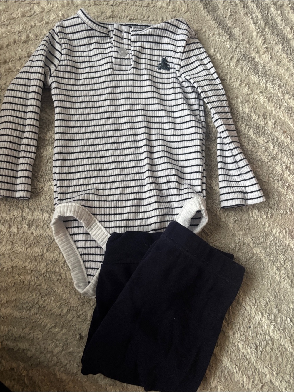 Baby Gap Navy Striped Bodysuit and Pants